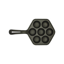 7-Holes Baking Tray Cast Iron Takoyaki Pan with Long Handle